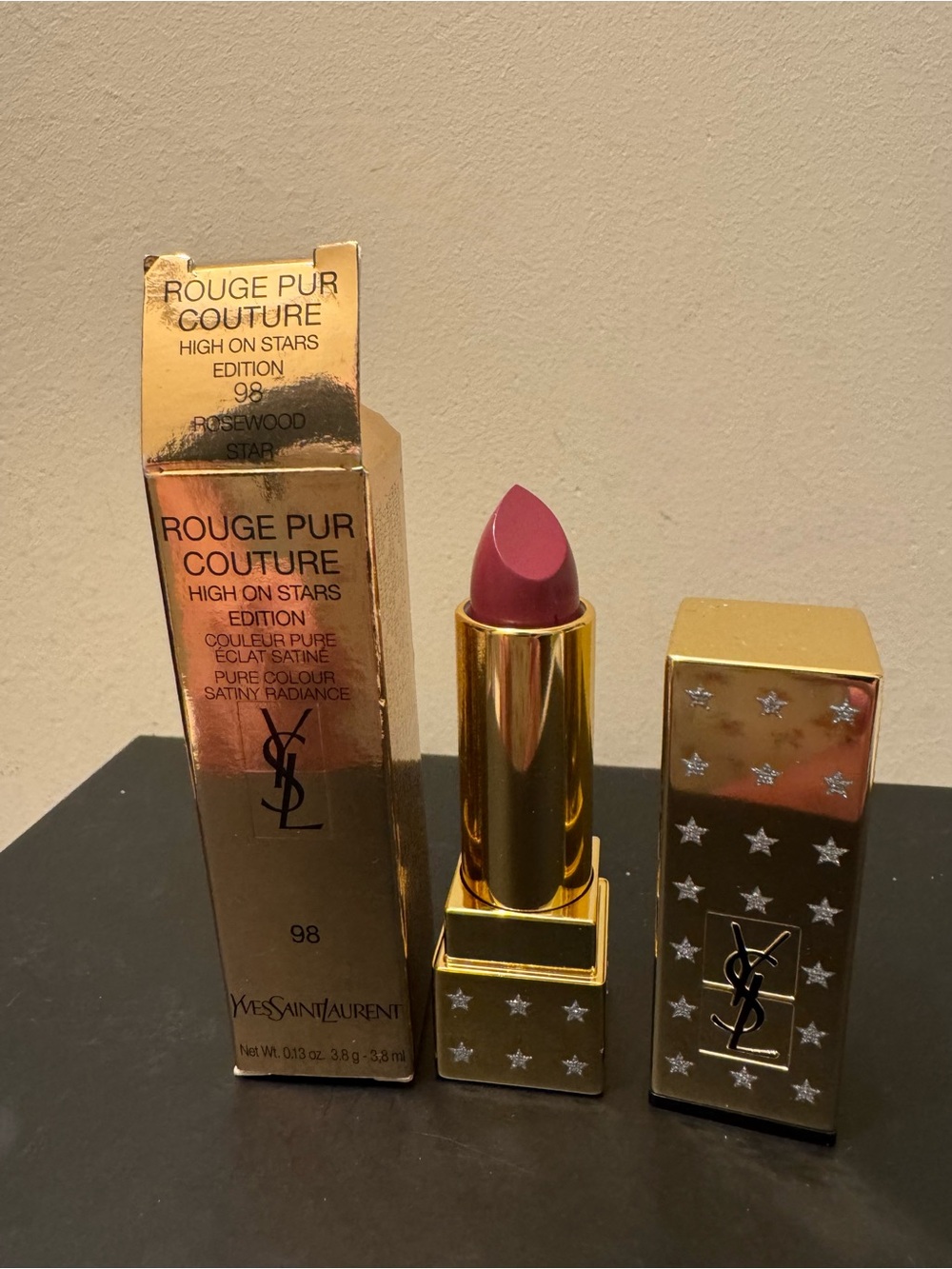 BNIB YSL Rouge Pur Couture 2019 High On Stars 98 Rosewood Star - Collector - Picture 3 of 15